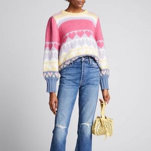 LOVESHACKFANCY SHIRELLE HEART SWEATER